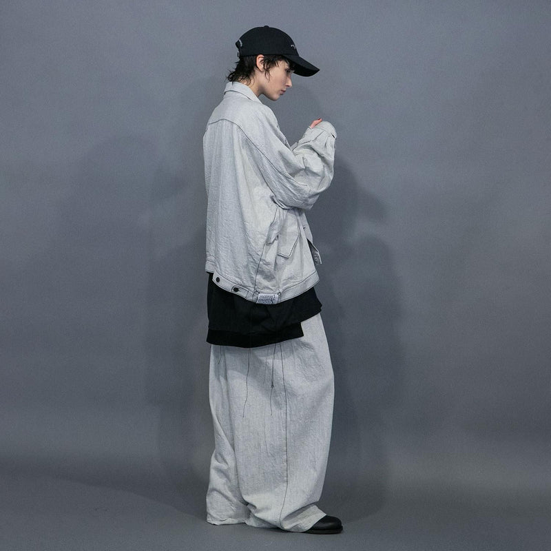 WM06-PT251062 0TH STITCH DENIM WIDE PANTS