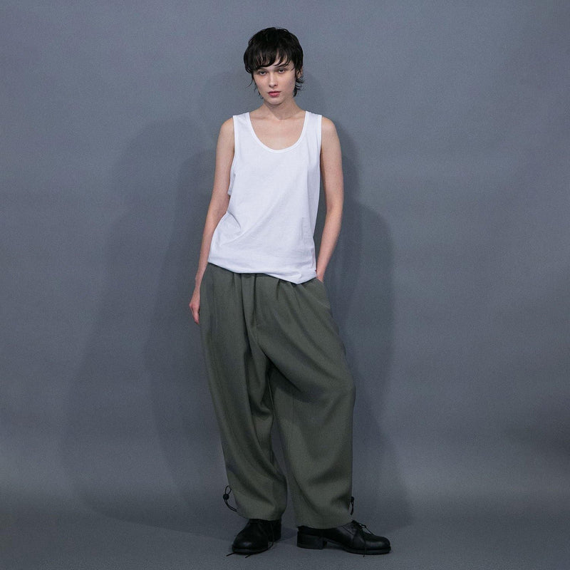 WM07-PT251074 CU/TRIXION 2WAY DOUBLE CLOTH WIDE EASY PANTS