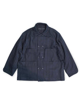 WM08-JK251081 DOBBYSTRIPE / HERRINGBONE COVERALL JACKET