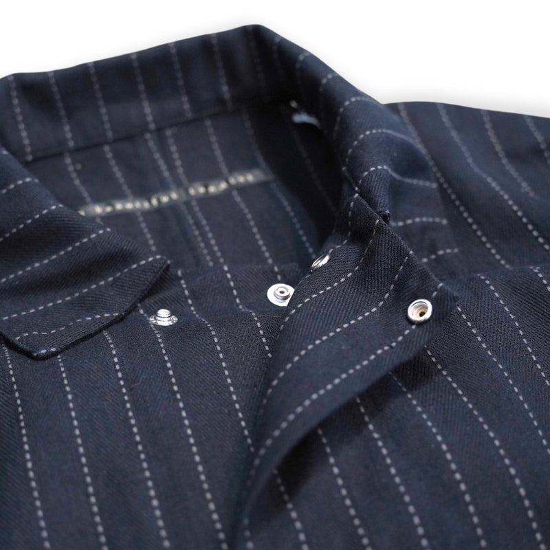 WM08-JK251081 DOBBYSTRIPE / HERRINGBONE COVERALL JACKET