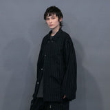 WM08-JK251081 DOBBYSTRIPE / HERRINGBONE COVERALL JACKET