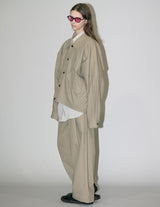 WM08-PT2610803 HIGH-TWIST TWILL TUCK WIDE PANTS