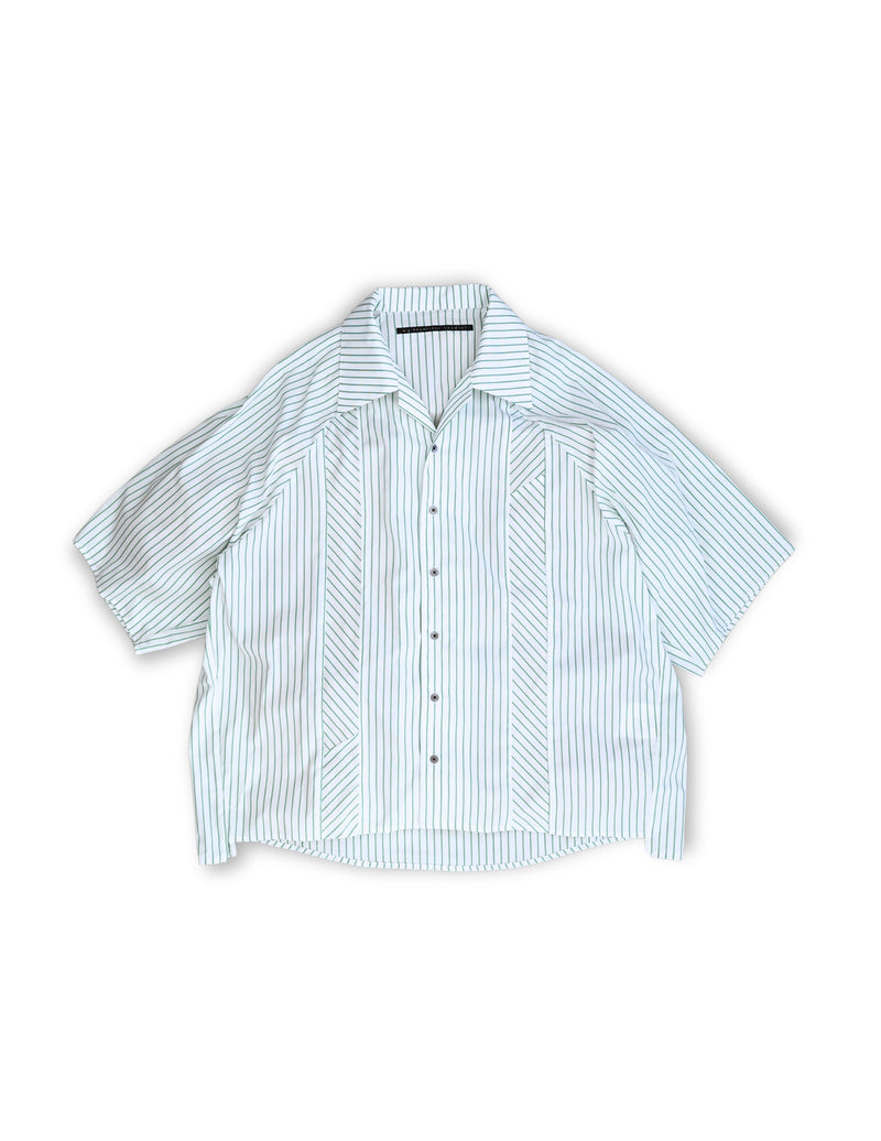 WM09-SH251091 POPLIN STRIPE RAGLAN SHORT SLEEVE SHIRT