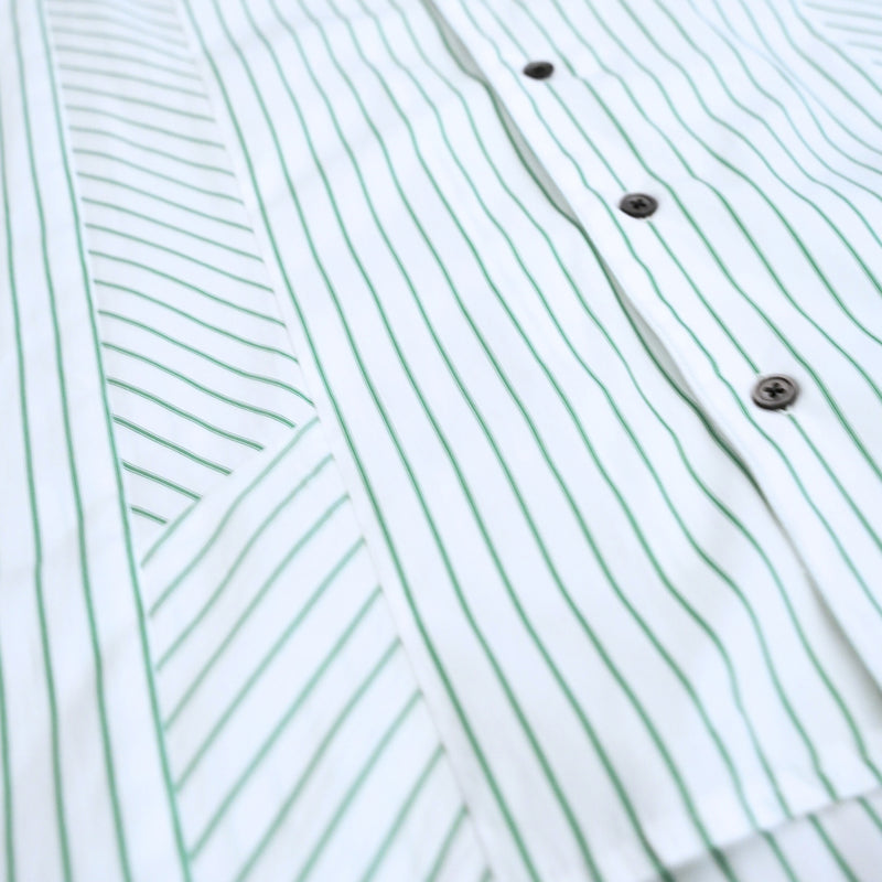 WM09-SH251091 POPLIN STRIPE RAGLAN SHORT SLEEVE SHIRT