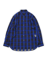 WM09-SH2610902 SIZZLE CHECK OVERSIZE SHIRT