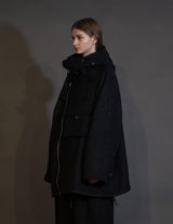 WM10-BZ252102 BISHU WOOL OVERSIZED HOOD BLOUSON