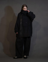 WM10-BZ252102 BISHU WOOL OVERSIZED HOOD BLOUSON