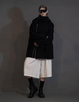 WM10-BZ252102 BISHU WOOL OVERSIZED HOOD BLOUSON