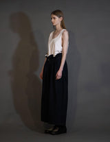 WM10-PT252103 BISHU WOOL WIDE BELT PANTS