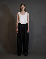 WM10-PT252104 BISHU WOOL TUCK WIDE PANTS