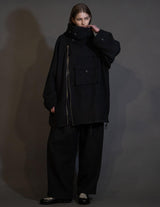 WM10-PT252104 BISHU WOOL TUCK WIDE PANTS