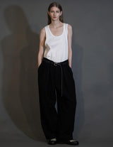 WM10-PT252104 BISHU WOOL TUCK WIDE PANTS