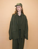 WM12-JK232122 WOOL TWILL BIG JACKET