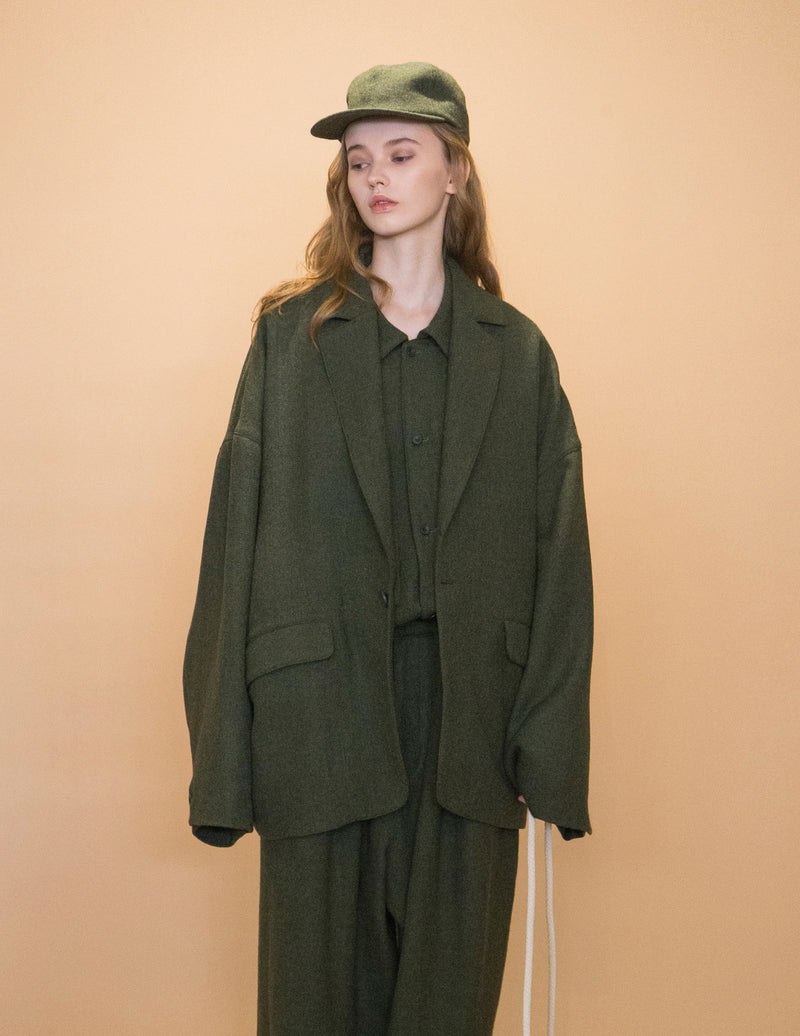 WM12-JK232122 WOOL TWILL BIG JACKET