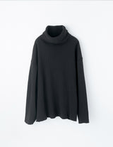 NMCU-048 WAFFLE TURTLE NECK LOOSE SLEEVE TEE