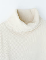 NMCU-048 WAFFLE TURTLE NECK LOOSE SLEEVE TEE