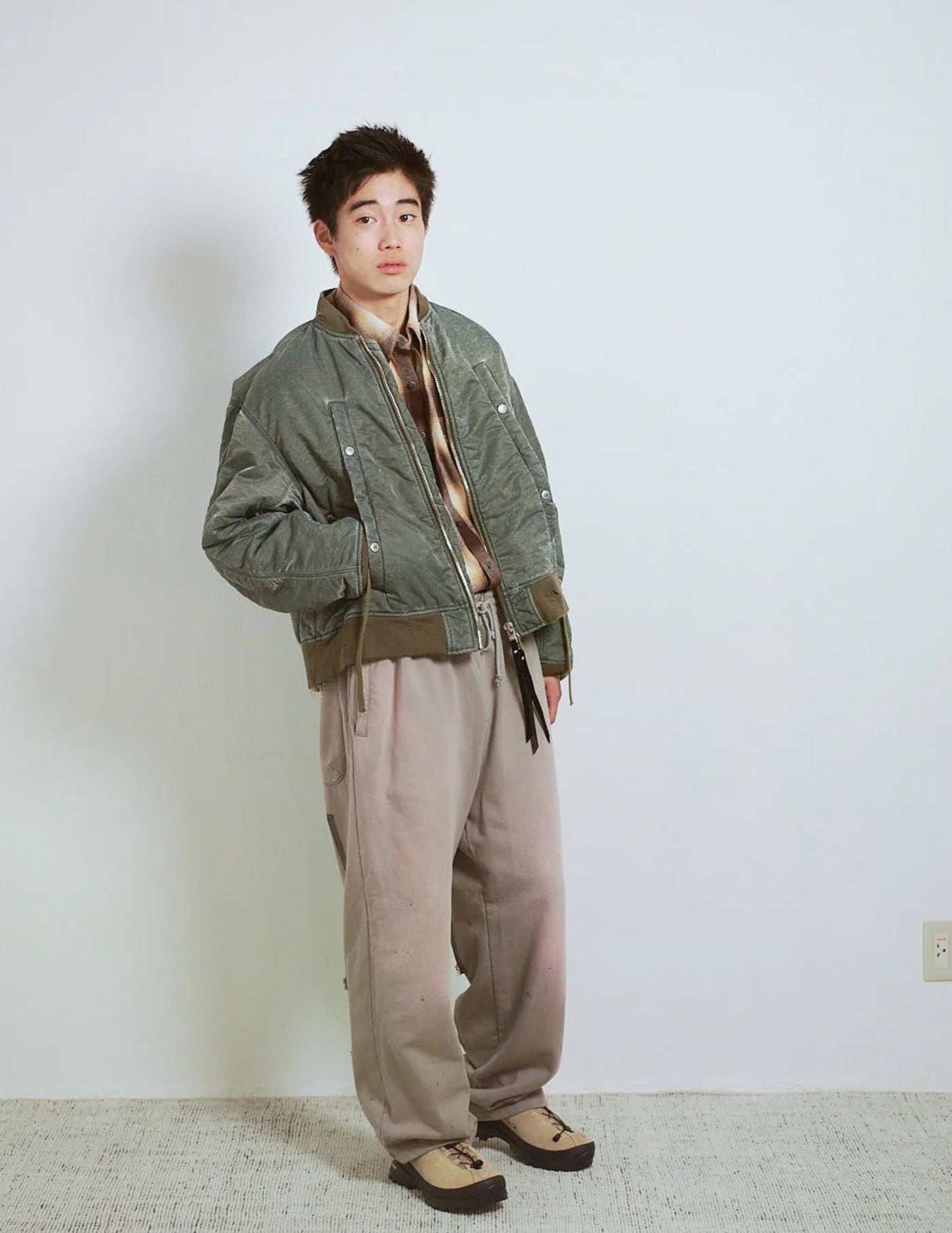 N*g様 CAB CLOTHING flight jacket Okinawa NAME. NMJK-025 WIDE POCKET FLIGHT JACKET: FADED – hideandseekStore