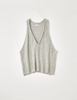 NMKN-012 SHIFTED MELANGE KNIT VEST: INSIDE OUT