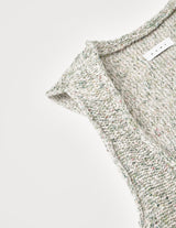 NMKN-012 SHIFTED MELANGE KNIT VEST: INSIDE OUT