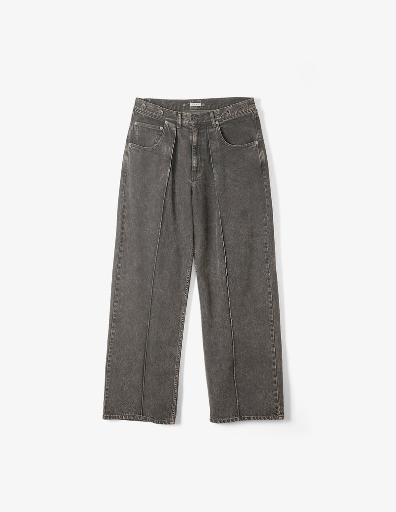 NMPT-016 VINTAGE SLUB DENIM WIDE PANTS