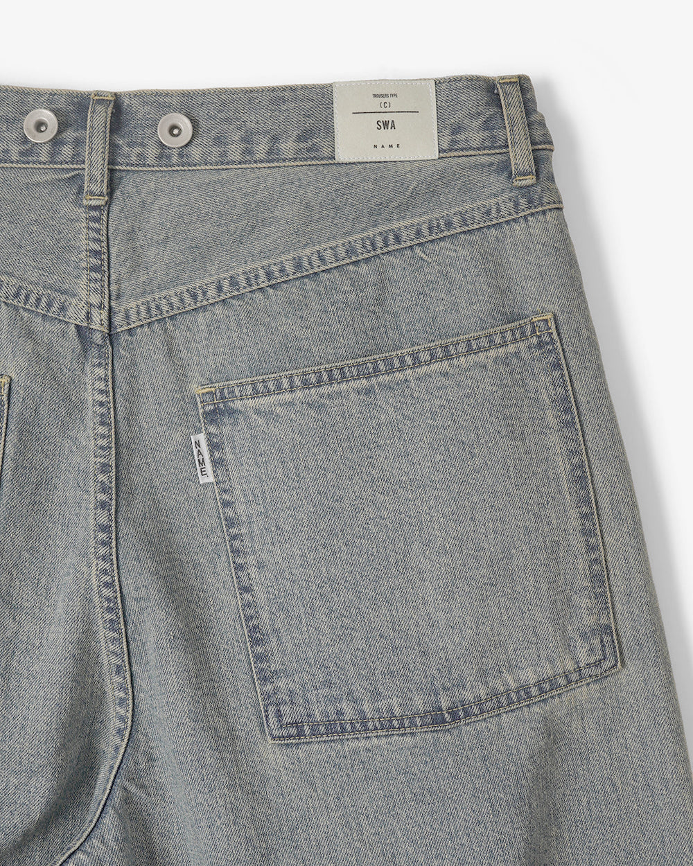NAME. NMPT-016 VINTAGE SLUB DENIM WIDE PANTS – hideandseekStore