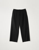 NMPT-041 WOOL CALM SKIN SHIFTED SEAM ONE TUCK TROUSERS: TELE CUT