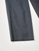 NMPT-041 WOOL CALM SKIN SHIFTED SEAM ONE TUCK TROUSERS: TELE CUT