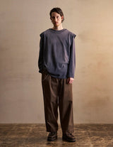 NN-0801T18 ALBARN AGED-EFFECT RESIZED CHINO TROUSERS