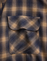 NN-1303Y18 C.HUFFAM S140'S OMBRE CHECK LODGE SHIRT
