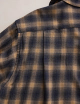 NN-1303Y18 C.HUFFAM S140'S OMBRE CHECK LODGE SHIRT