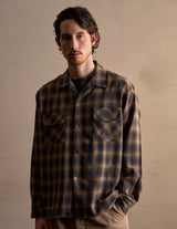 NN-1303Y18 C.HUFFAM S140'S OMBRE CHECK LODGE SHIRT