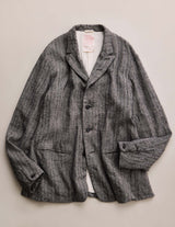 NN-1401B18 H.DEFOE LINEN ALPACA SILK HERRINGBONE ROVER JACKET