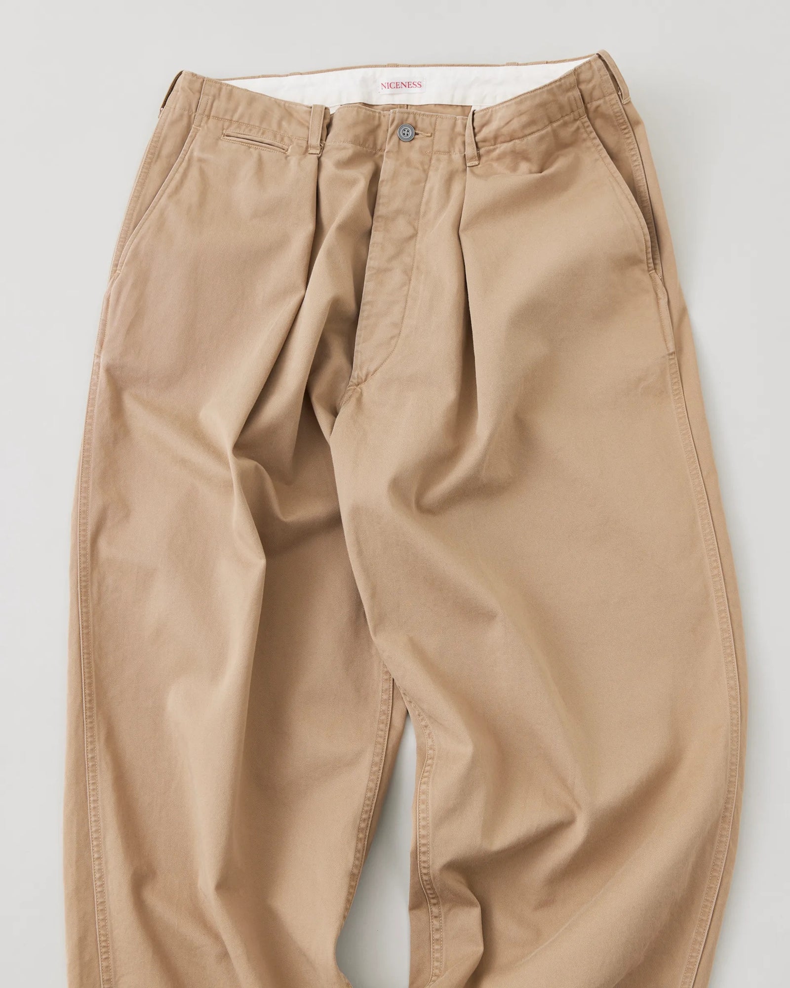 NICENESS NN-2302T16 ALBARN DISTRESSED RESIZED CHINO TROUSERS