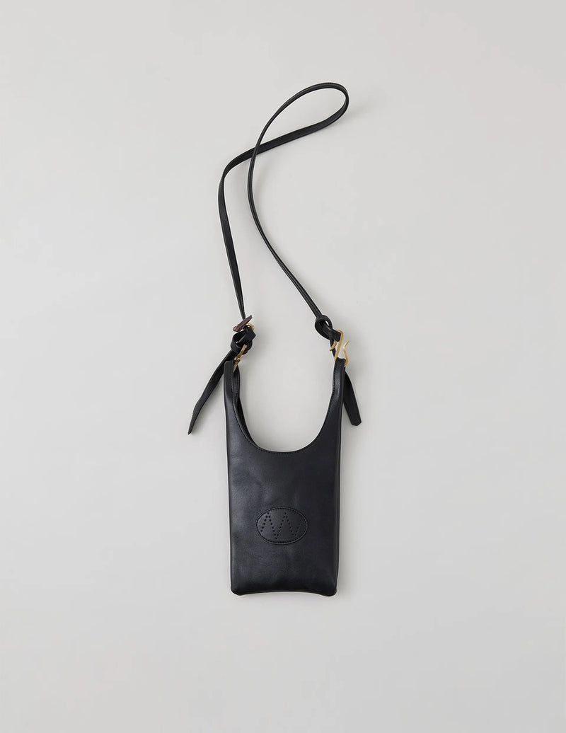 NN-4604A16 U.LOWE-PETIT BROWN CORE LAMB LEATHER SHOULDER STRAP BAG SMALL