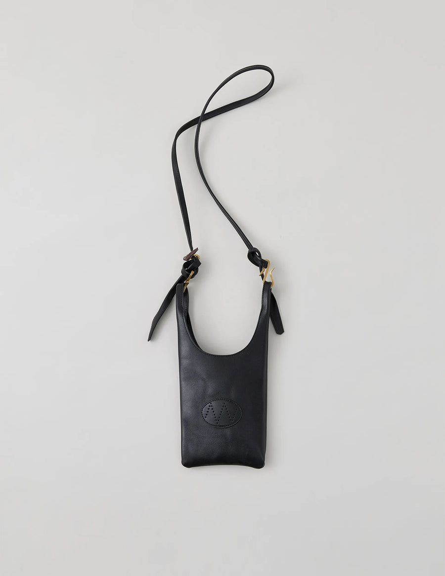 NN-4604A16 U.LOWE-PETIT BROWN CORE LAMB LEATHER SHOULDER STRAP BAG SMALL