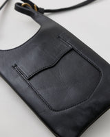 NN-4604A16 U.LOWE-PETIT BROWN CORE LAMB LEATHER SHOULDER STRAP BAG SMALL