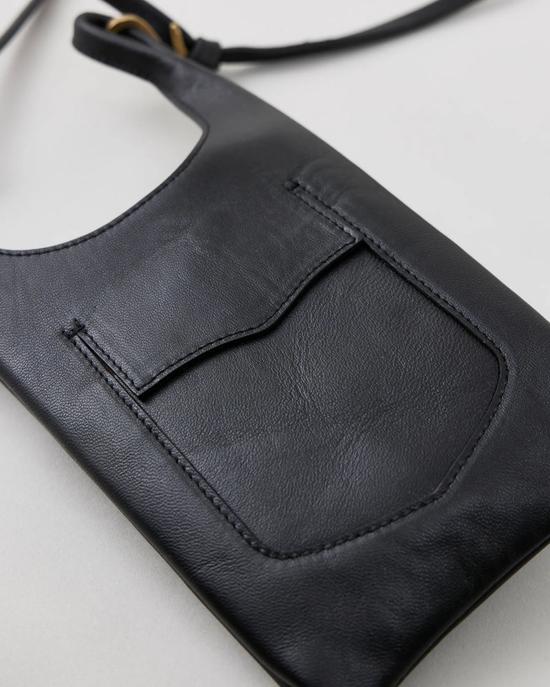 NN-4604A16 U.LOWE-PETIT BROWN CORE LAMB LEATHER SHOULDER STRAP BAG SMALL