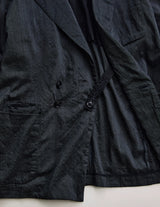 NN-0804B17 W.MORTON WOOL SILK DOUBLE BREASTED ROBE JACKET