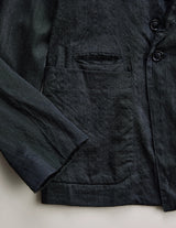 NN-0804B17 W.MORTON WOOL SILK DOUBLE BREASTED ROBE JACKET