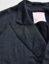NN-0804B17 W.MORTON WOOL SILK DOUBLE BREASTED ROBE JACKET