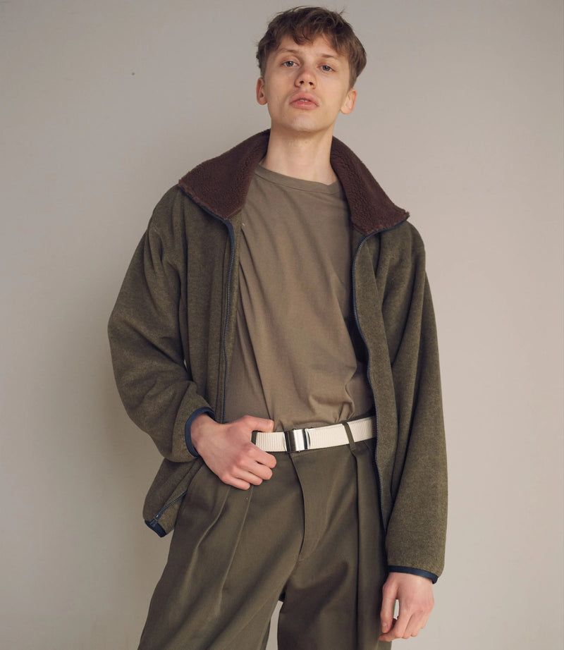 001TT-023W BOA COLLAR FLEECE BLOUSON