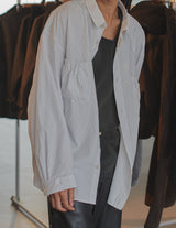 RESH-028 WRIST PATCH WIDE SHIRT "STRIPE"