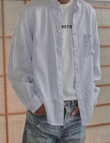 RESH-030 WRIST PATCH SLOUCH SHIRT "STRIPE"