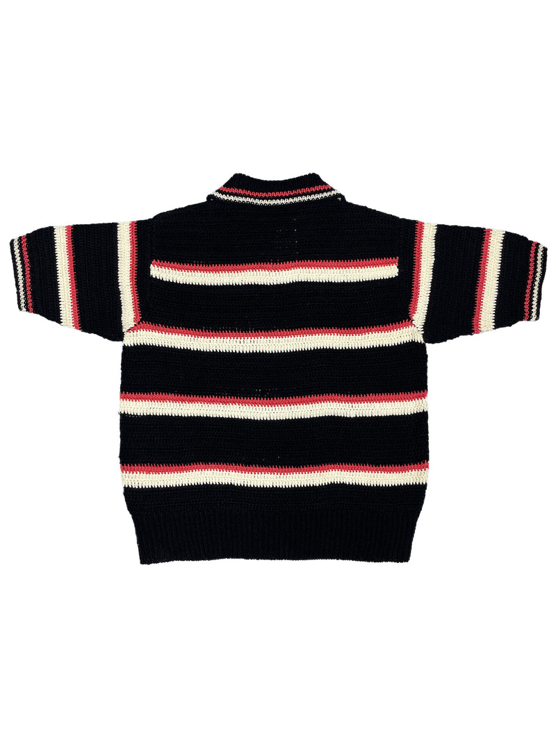 HKN-CPS CROCHET HAND KNIT POLO SHIRT