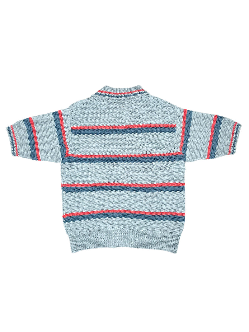 HKN-CPS CROCHET HAND KNIT POLO SHIRT