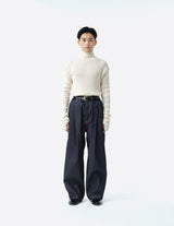 S001401-2 2TUCK WIDE DENIM PANTS -ENTASIS MK-Ⅱ-