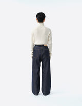 S001401-2 2TUCK WIDE DENIM PANTS -ENTASIS MK-Ⅱ-