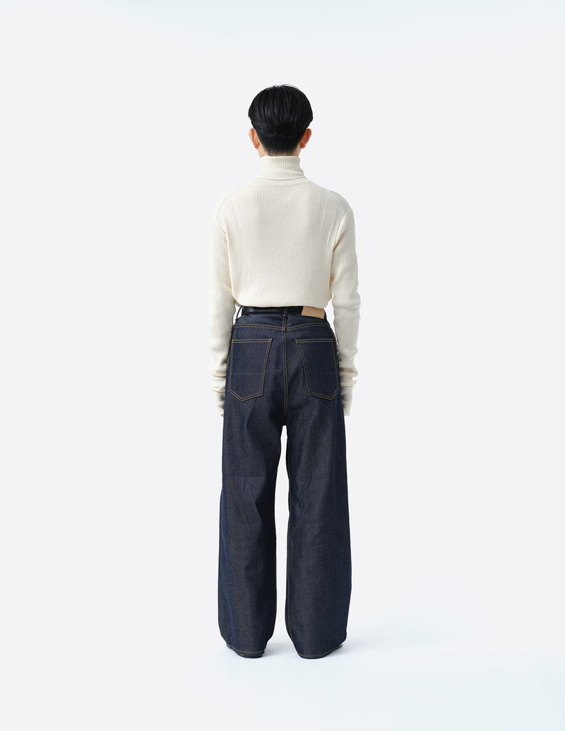 S001401-2 2TUCK WIDE DENIM PANTS -ENTASIS MK-Ⅱ-
