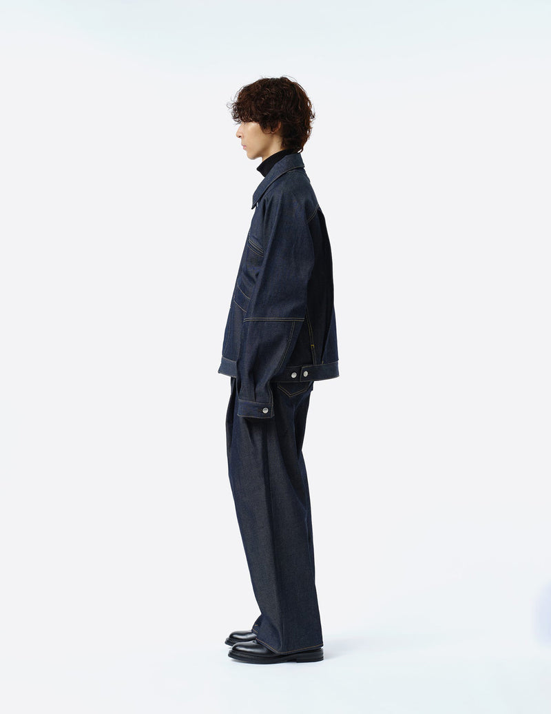 S001401-2 2TUCK WIDE DENIM PANTS -ENTASIS MK-Ⅱ-