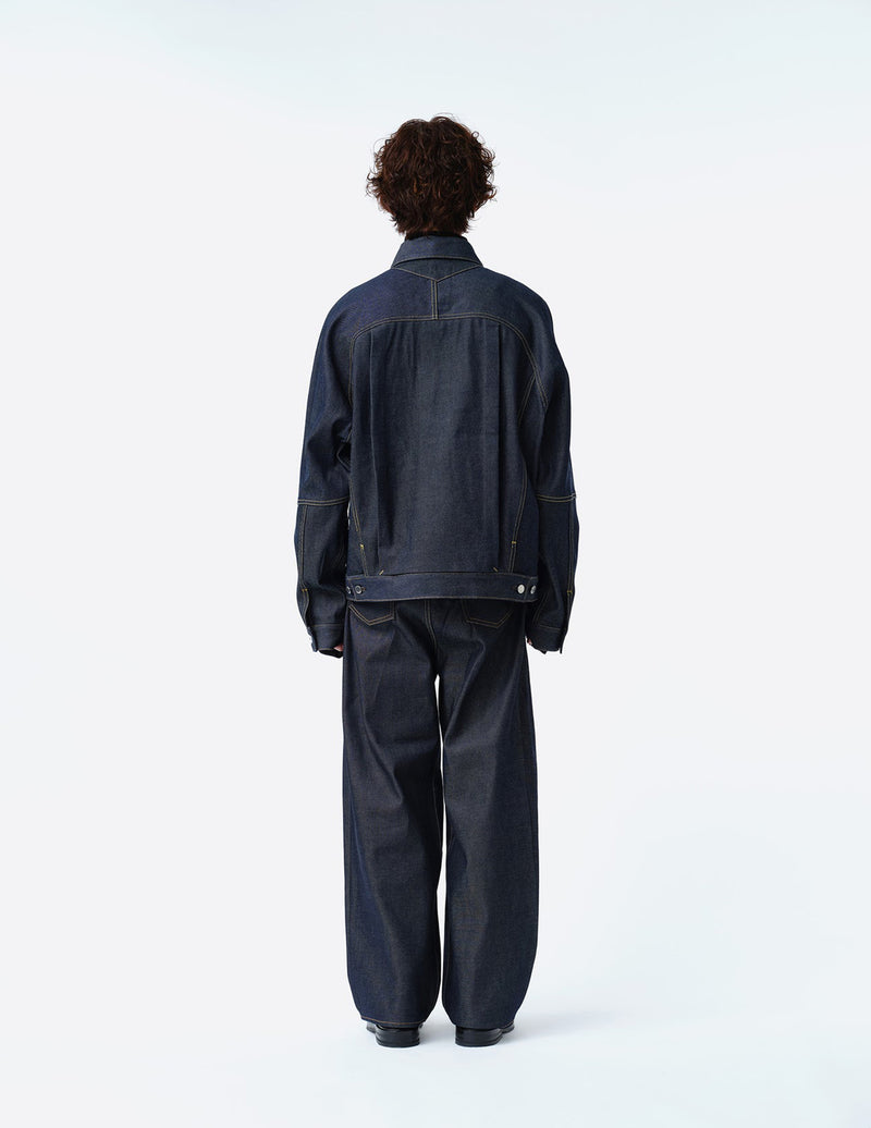 S001401-2 2TUCK WIDE DENIM PANTS -ENTASIS MK-Ⅱ-